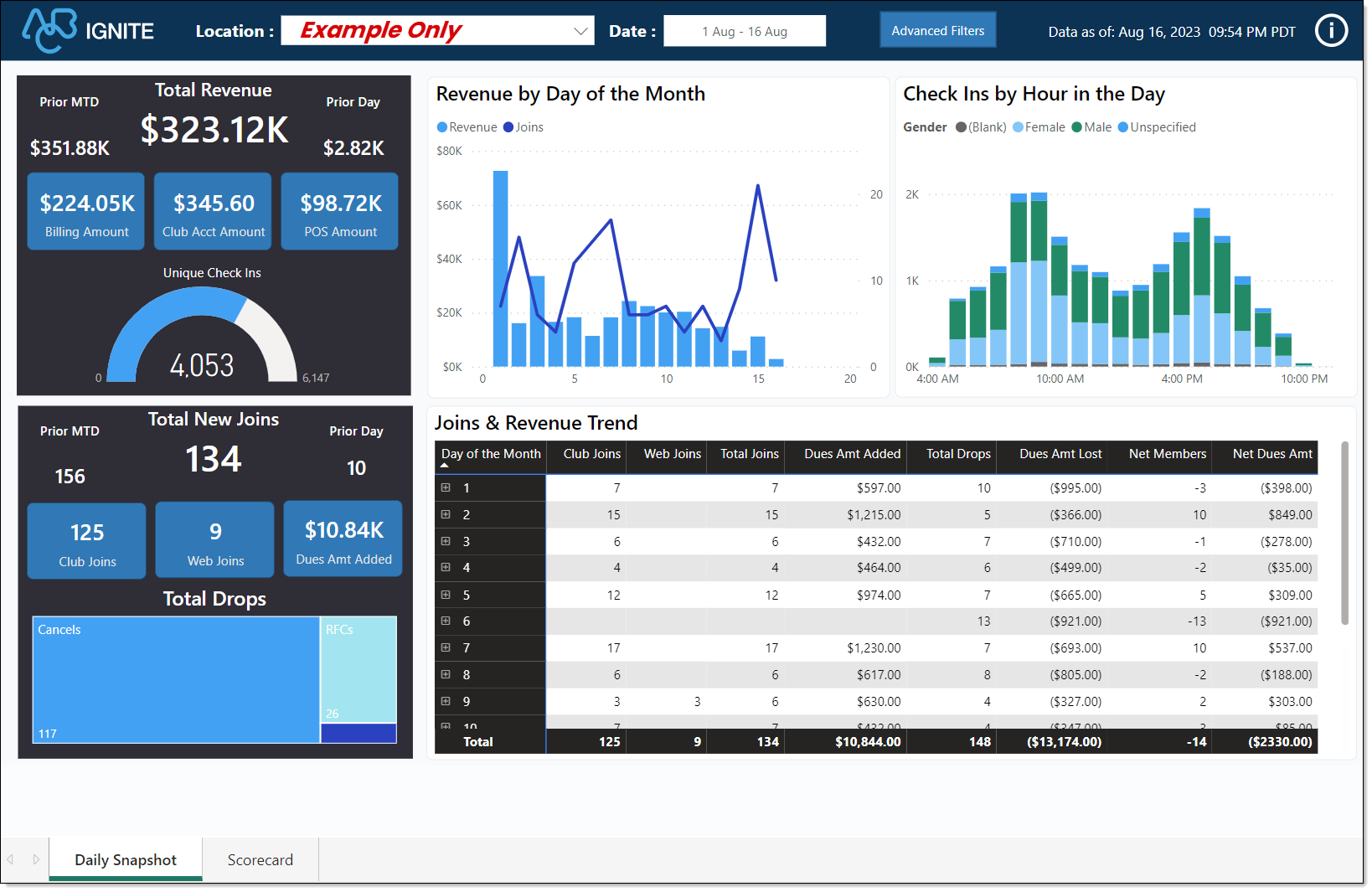 Daily Snapshot Dashboard